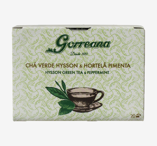 Chá Verde Hysson & Hortelã Pimenta Gorreana Açores | 20 Saquetas | 40 g