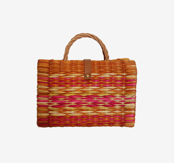 Cesta Laranja e Rosa c/Alça | Média - Image 4