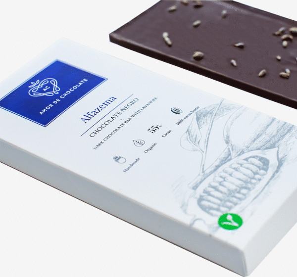 Tablete de Chocolate Negro Alfazema do Alto Alentejo Amor de Chocolate | 80 g