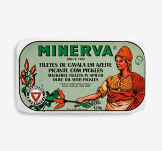 Filetes de Cavala em Azeite Picante com Pickles Minerva | 120 g