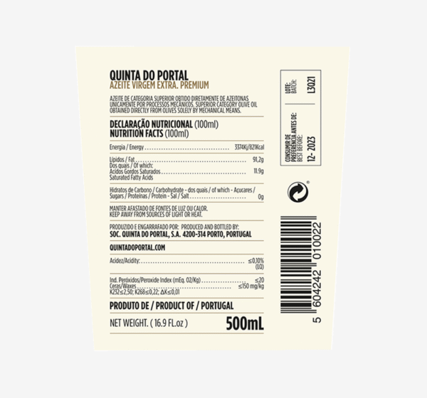 Azeite Virgem Extra Premium Quinta do Portal | 500 ml - Image 2
