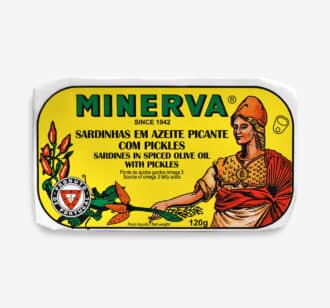 Sardinhas em Azeite Picante com Pickles Minerva | 120 g